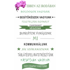  Ebben az irodában...egyedi dekoráció - műanyag,  450*300 információs tábla, állvány