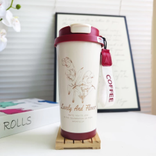 eCarla Hordozható termo pohár 550ml bordó termosz