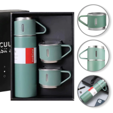 eCarla Termosz 3 bögrével 500ml zöld termosz