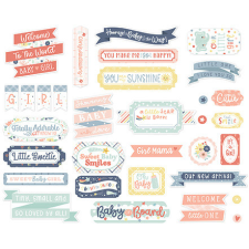 Echo Park Baby On Board - Girl Kivágatok Titles & Phrases (1 csomag) matrica