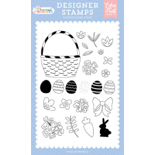 Echo Park Bunnies And Baskets Build A Basket Szilikonbélyegző Clear Stamps (1 db) dekorációs kellék