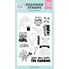 Echo Park My Little Girl Beautiful And Kind Szilikonbélyegző Clear Stamps (1 db) bélyegző