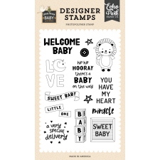 Echo Park Special Delivery Baby Baby Blocks Szilikonbélyegző Clear Stamps (1 db) bélyegző