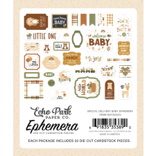 Echo Park Special Delivery Baby Kivágatok Ephemera (1 csomag) matrica
