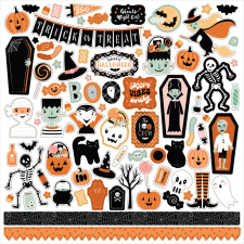 Echo Park Spooktacular Halloween Matrica 12" (30 cm) Cardstock Stickers (1 ív) matrica