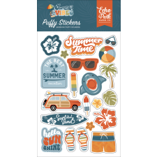 Echo Park Summer Vibes Pufi matrica Puffy Stickers (1 ív) matrica