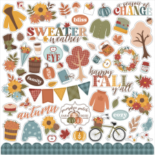 Echo Park Sweater Weather Matrica 12" (30 cm) Cardstock Stickers (1 ív) matrica