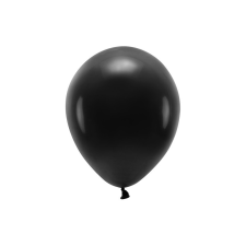 Eco Balloons 26cm pasztell, fekete (1 db / 10 db.) party kellék