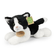 ECO-FRIENDLY fekete-fehér plüss cica 16 cm plüssfigura