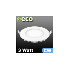 ECO LED panel (kör alakú) 3 Watt - hideg fehér világítási kellék