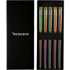 Ecocare Fém Sushi pálcika dobozban Rainbow 10 db tányér és evőeszköz