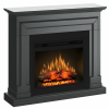 Ecoflame Elektromos kandalló ECOFLAME - Barcelona, szürke színű, középső / sarok, 110 x 95 x 25 cm, 3D láng, színtémákkal, infravörös fűtéssel és hanggal, távirányítóval
