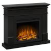 Ecoflame elektromos kandalló - Lisbon SLIM LINE, fekete színű, sarok, 110 x 95 x 25 cm, 3D láng, színtémákkal, infravörös fűtéssel és hanggal, távirányítóval