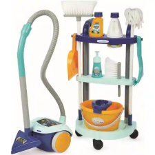 Écoiffier Clean Home Játék gurulós takarítókocsi porszívóval és felmosóval házimunka