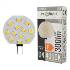Ecolight LED kapszulaizzó G4 3W 280lm 4000K semleges 12V Ecolight izzó