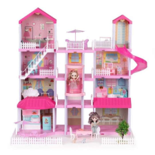 EcoToys babaház bútorokkal, kerttel és LED fényekkel HC507637 babaház