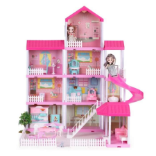 EcoToys babaház bútorokkal, kerttel és LED fényekkel HC507639 babaház