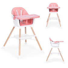 EcoToys Fotelik krzesełko do karmienia dzieci 2w1 różowy ecotoys etetőszék