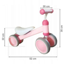 EcoToys JM-118 pedál nélküli kerékpár - Rózsaszín lábbal hajtható járgány