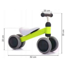 EcoToys JM-118 pedál nélküli kerékpár - Zöld lábbal hajtható járgány