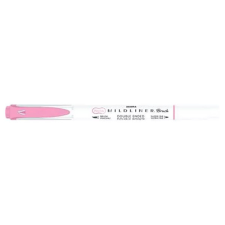 Ecsetfilc kétvégű ZEBRA Mildliner Fluorescent rózsaszín filctoll, marker