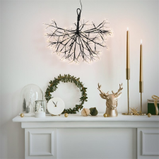 EDDC Fagyöngy LED világítás Ø36 cm, karácsonyi dekoráció 240 LED meleg fehér, karácsonyi világítás karácsonyi dekoráció