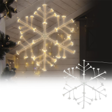 EDDC Világító hópehely karácsonyi dekoráció 87 cm, 288 LED meleg fehér karácsonyi világítás karácsonyfa izzósor