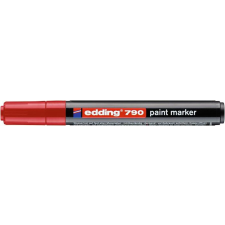 EDDING Lakkmarker, 2-3 mm, EDDING "790", piros filctoll, marker