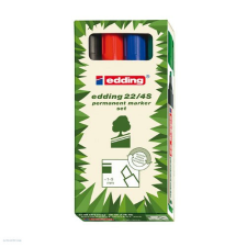 EDDING Marker klt. 4 db-os Permanent Edding 22 Ecoline filctoll, marker