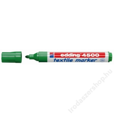 EDDING Textilmarker, 1-3 mm, kúpos, EDDING 4500, zöld (TED4500Z) filctoll, marker