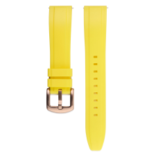 Edelwolle szilikon óraszíj, citromsárga, 24mm óraszíj