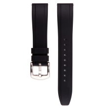 Edelwolle szilikon óraszíj, fekete, 24mm óraszíj