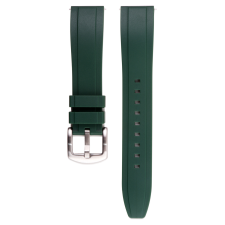 Edelwolle szilikon óraszíj, zöld, 20mm óraszíj