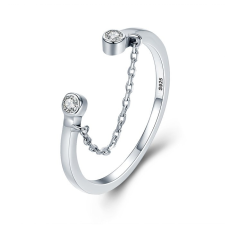 EdenBoutique Állítható ezüst Little Tassel gyűrű gyűrű