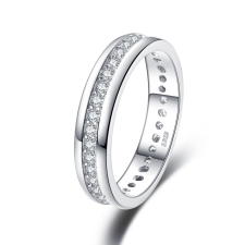 EdenBoutique Band Clear Crystals 8 ezüst gyűrű gyűrű