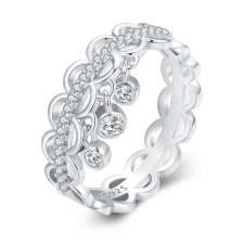 EdenBoutique Circle Crystals ezüst gyűrű gyűrű