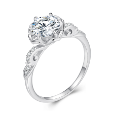 EdenBoutique Ezüst gyűrű Nagy kristályvirág 6 gyűrű