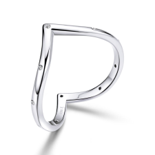 EdenBoutique Ezüst szív alakú gyűrű gyűrű