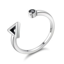 EdenBoutique Geometric Shape ezüst állítható gyűrű gyűrű