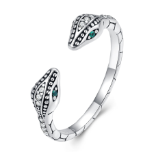 EdenBoutique Infinite White Snake ezüst állítható gyűrű gyűrű
