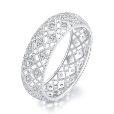 EdenBoutique Mesh Crystal 8 ezüst gyűrű gyűrű