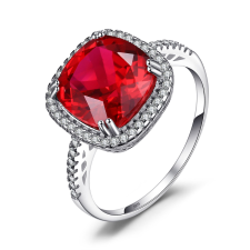 EdenBoutique Perfect Ruby and Crystals 8 ezüst gyűrű gyűrű
