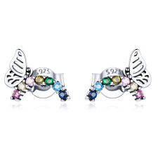 EdenBoutique Rainbow Butterfly ezüst fülbevaló fülbevaló