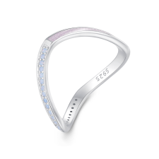 EdenBoutique Silver Duo rózsaszín gyűrű gyűrű