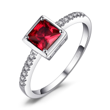 EdenBoutique Sparkling Ruby 8 ezüst gyűrű gyűrű