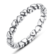 EdenBoutique Végtelen szívek ezüst gyűrű 7 gyűrű