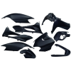 Edge Bikeparts Burkolatszett EDGE 9-alkatrészes fekete metálfényű az MBK Mach G, Yamaha Jog R, Jog RR 50ccm 2T modellekhez.