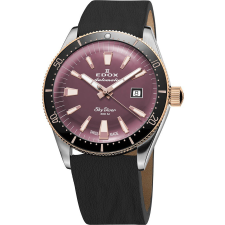 Edox 80131-357RNRC-VIO Skydiver Automatic + 2nd strap Ladies Watch 38mm 30ATM, női karóra