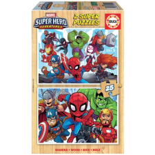 Educa 2 x 25 db-os fa puzzle - Marvel Super Hero Adventures (18599) puzzle, kirakós