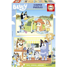 Educa 2 X 50 Db-os Fa Puzzle - Bluey (19408) (8412668194083) puzzle, kirakós